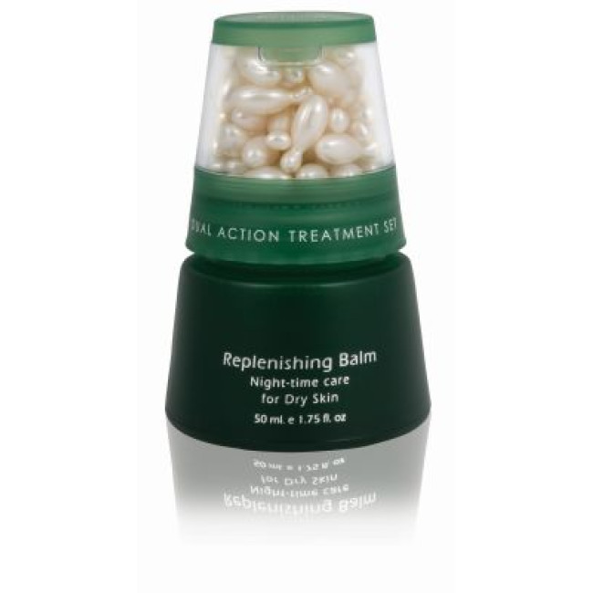Anna Lotan Greens Dual Action Treatment Set Replenishing Balm 50 ml with Retinol 42 Capsules