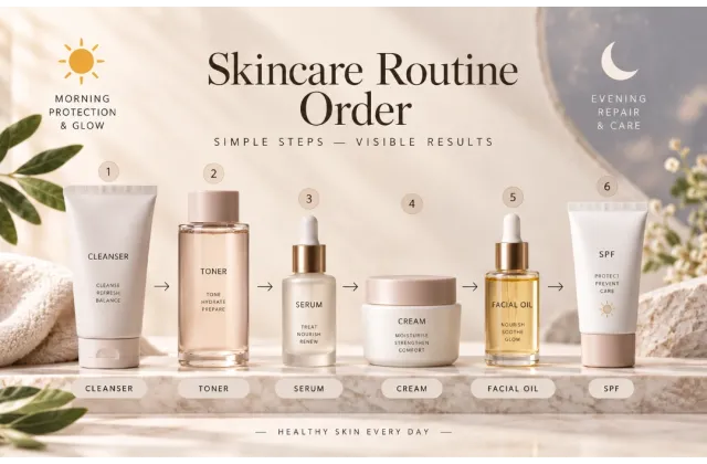 In quale ordine applicare i prodotti skincare: routine mattina e sera